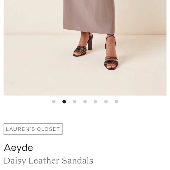 EUC Aeyde Daisy Leather Sandal - 37, Black - Picture 2 of 6